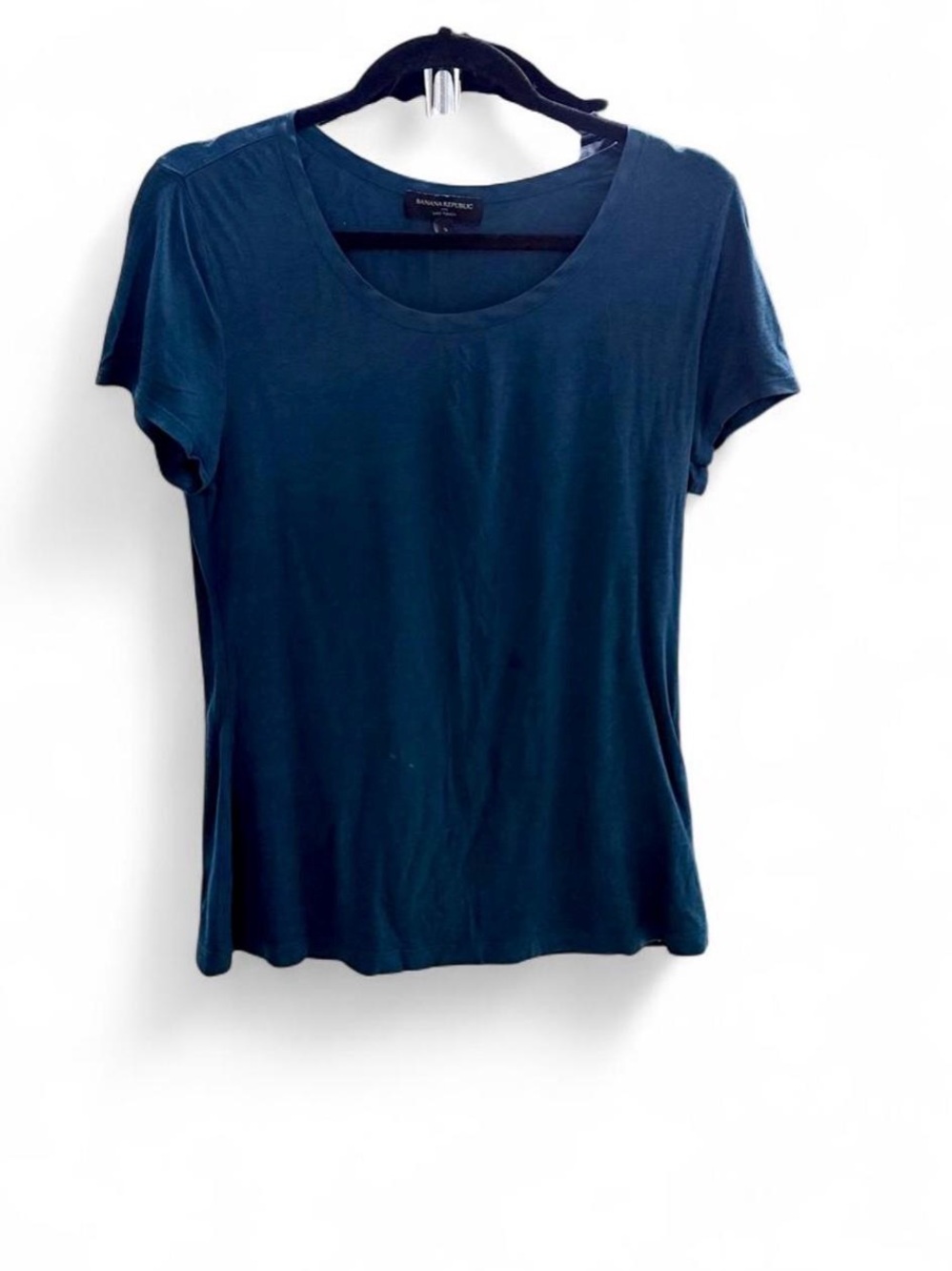 Banana Republic Luxe Touché Teal Short Sleeve Blouse Sz S